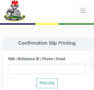 Print Police Recruitment Confirmation Slip 2023 | policerecruitment.gov.ng