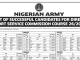 Nigerian Army DSSC Shortlisted Candidates 2023 Is Out | PDF Final List